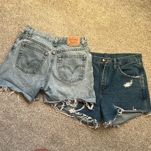 2 Pairs of Vintage Denim Shorts